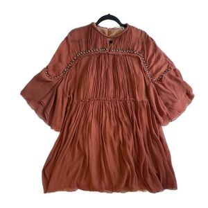 Chloe Silk Crepe Mini Tent Dress